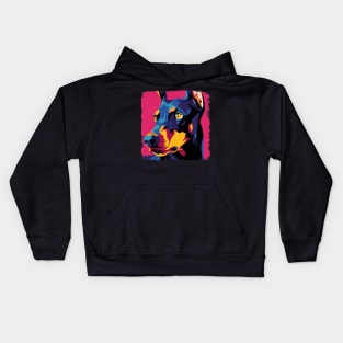 Doberman Pinscher Pop Art - Dog Lover Gifts Kids Hoodie